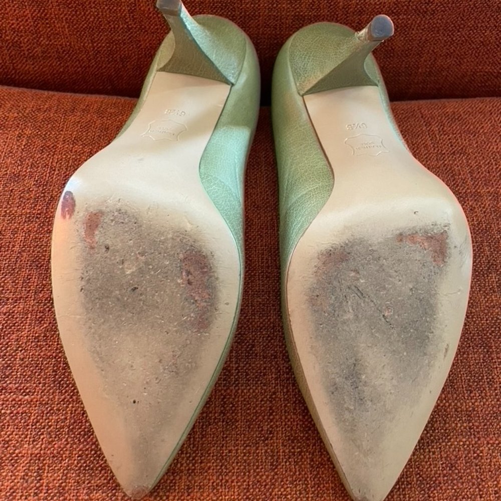 Talbots Cactus Green Pointy Heels - Size 6.5 - Picture 9 of 10
